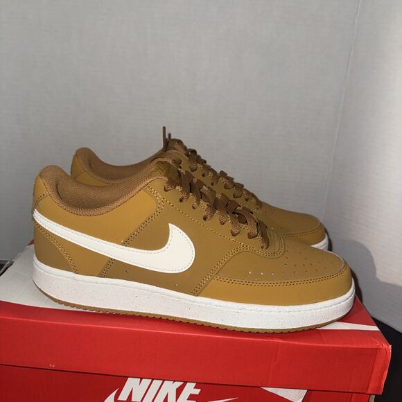Nike Court Vision Low V2 Nubuck HV8139-700 Tan/White Men\'s Size 8 Wheat/Sail main image 6